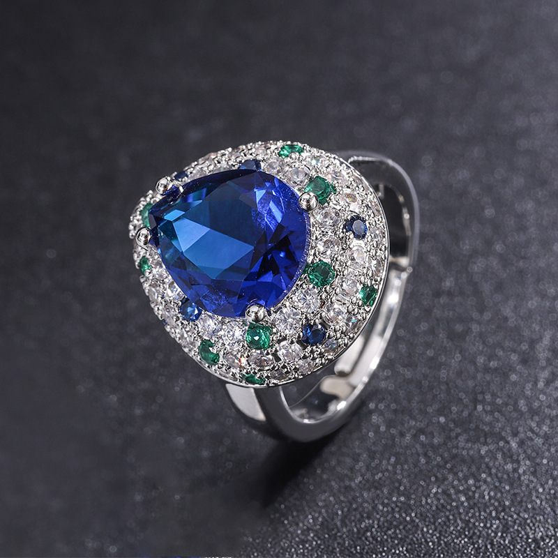Blue glass ring