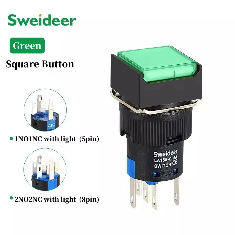 Forma cuadrada verde iluminada