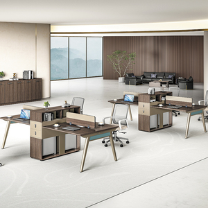 Executie Workspace Estación de trabajo de oficina para 4 personas Escritorio de partición Muebles de oficina Cubículo Estación DE TRABAJO modular Mesa de computadora - Product Image 1