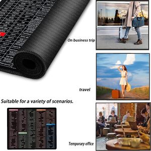 Alfombrilla de ratón con teclas de acceso directo de Excel, hoja de trucos XL grande extendida, alfombrilla de ratón para juegos, alfombrilla para teclado de oficina, borde cosido antideslizante