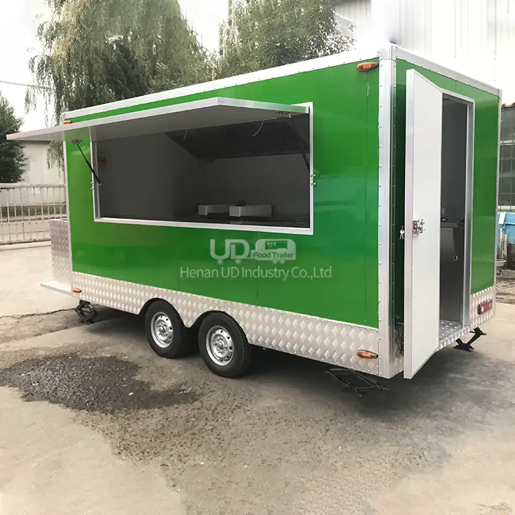 새로운 디자인 납품 음식 트레일러 타코 아이스크림 트럭 이동할 수 있는 피자 부엌 음식 온열 장치 간이 식품 차