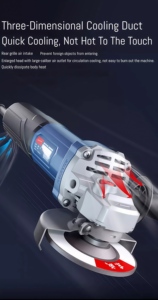 东城1250W电动角磨机100毫米盘工业用带过载断电保护 - Product Image 5
