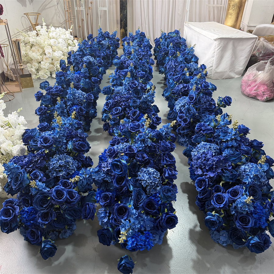 1pcs 1m blue flower