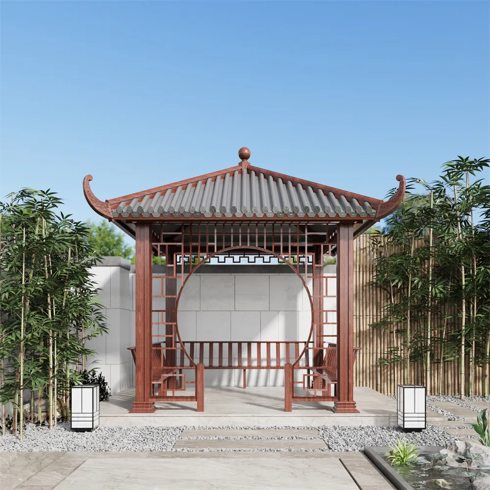 Luoyang Gebäude Garten Stil Chinesisches Aluminium Fertighaus Pavillon Kleines Haus Bewegliche Kits Einfache Installation