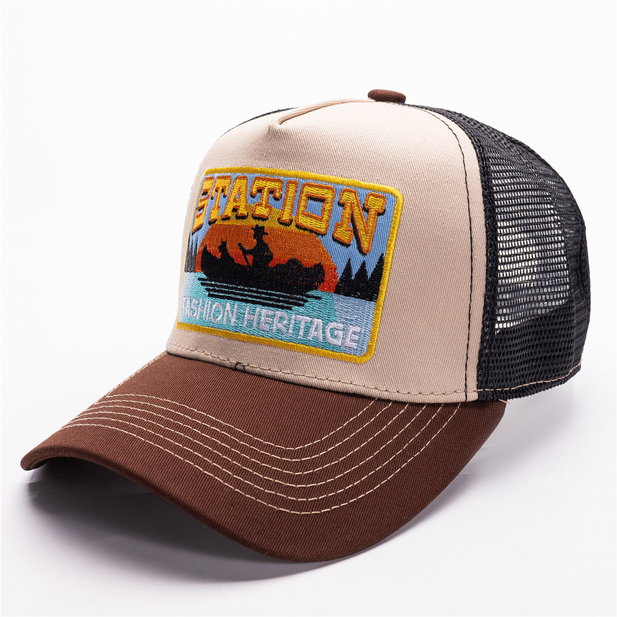 People and the boat-rice coffee hat brim