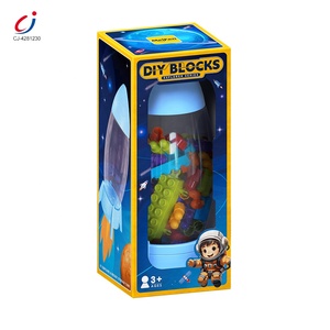 Chengji bullet building blocks ของเล่นเด็กการศึกษาพลาสติกจรวดเก็บ Jar ประกอบบล็อกอาคารชุดของเล่น DIY - Product Image 6