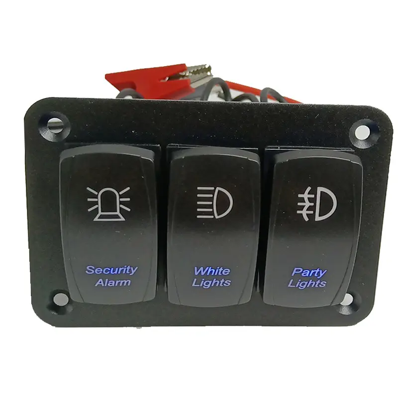 Araba modifikasyon LED sis ışık anahtarı otobüs gezi araba yat çift ışık devre anahtarı panel kombinasyonu