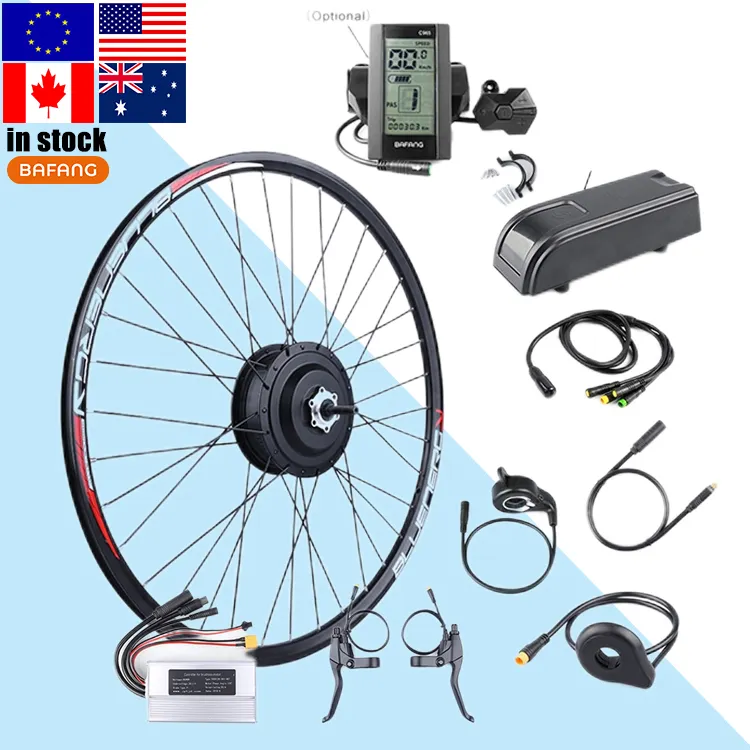 Bafang 36V 48V 250W 350W 500W 750W 27.5 29 pollici 700c mozzo posteriore ebike kit di conversione bici elettrica con batteria