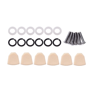 6 uds., tapas de clavija de afinación, tapa de botón de llave de afinación pulida, mango de perilla de cuerda con tornillos, piezas de arandela para guitarras eléctricas - Product Image 6