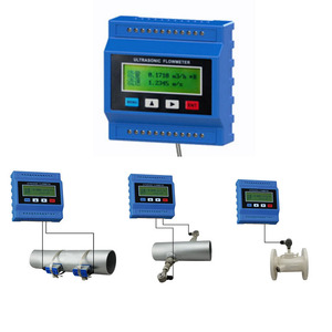 ขนาดเล็กแบบพกพา CLAMP ON Meter สําหรับน้ําจอแสดงผล LCD 4-20ma PULSE รีเลย์เอาต์พุตเครื่องวัดการไหลอัลตราโซนิก - Product Image 1