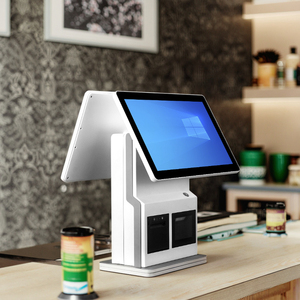 Оптовая продажа, система Pos с двумя экранами, Wins11 производитель, настольный сенсорный экран, все в одном, платежный терминал Pos с принтером - Product Image 1