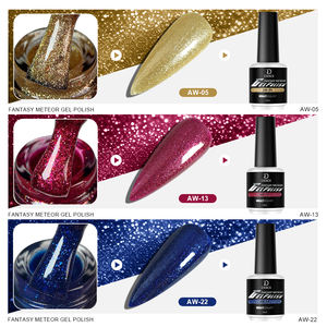 לק ג'ל נצנצים 15 מ\\\"ל של דרואי, מעצב צרפתי, ייבוש במנורת לד/UV, טבעוני, ידידותי לסביבה, ללא TPO וללא HEMA, לשימוש בסלון ציפורניים - Product Image 4