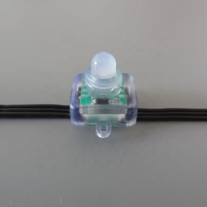 DC12V 100 count WS2811 nodo quadrato 18awg nero impermeabile Xconnect Pigtail smart RGB Pixel led string IP68 - Product Image 2