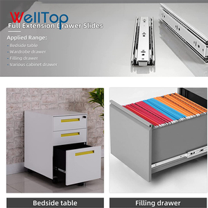 WELLTOP Vt-15.004 Hochleistungs-Schubladen führungen Schrank kugellager Unterbau-Schubladen schieber Push Open Touch Soft Close Schubladen schieber - Product Image 5