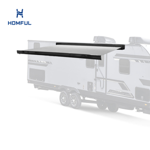 Ô dù xe tải cắm trại điện kiểu châu Âu HOMFUL 3.5x2.5M, phụ kiện xe <span class=keywords><strong>RV</strong></span>, vải PVC chống thấm nặng 460G, mái che xe caravan <span class=keywords><strong>RV</strong></span> - Product Image 1