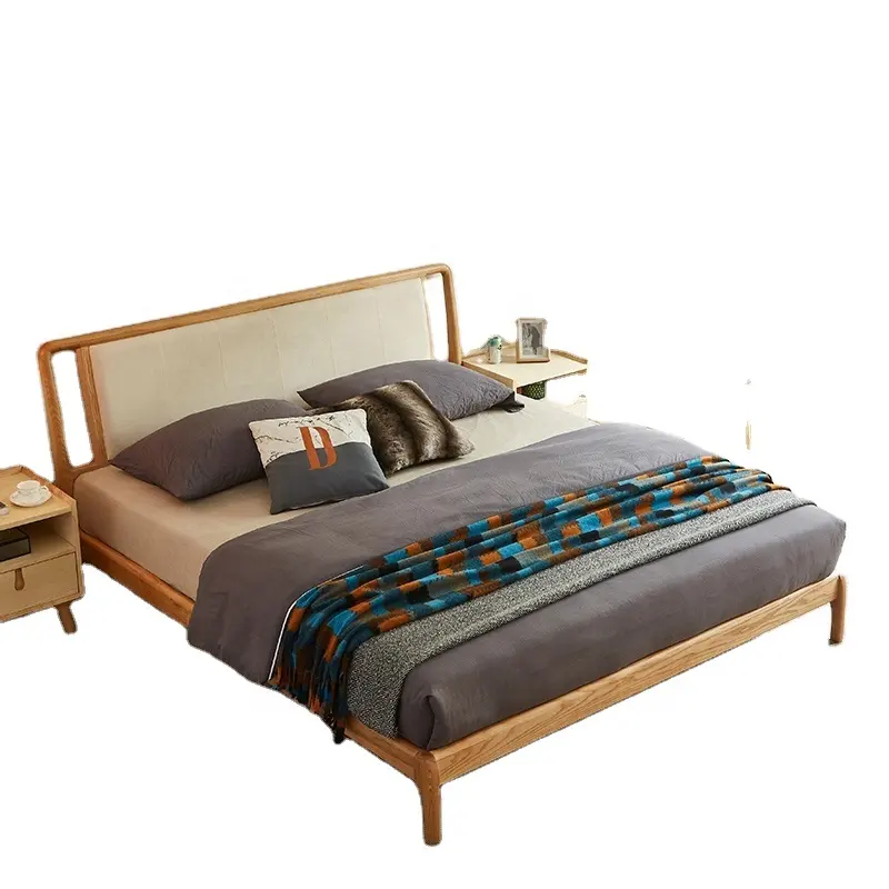 Lit superposé en bois solide pliable avec capsule de massage à domicile moderne avec panneau style double très grand canapé pour chambre à coucher et meubles d'hôtel