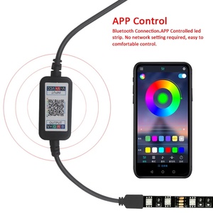 Музыкальный контроллер со светодиодной лентой, USB, 4 контакта, синий зуб, RGB, 5 В, 24 В, режим микрофона, 1600 миллионов цветов, диммер, мини RGB-контроллер освещения