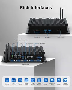 強力なリンク性OS産業用エッジコンピューティングミニPCボックスコンピューター2.5GデュアルLAN6ComファンレスミニPCコンピューター - Product Image 3