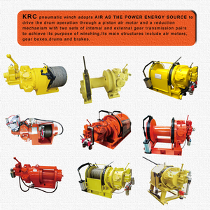 5 tấn/11000lbs antiputrefactive điều khiển bằng tay 100m Wire Rope không khí Powered winch với phanh tay và không khí duy nhất phanh cho biển - Product Image 3