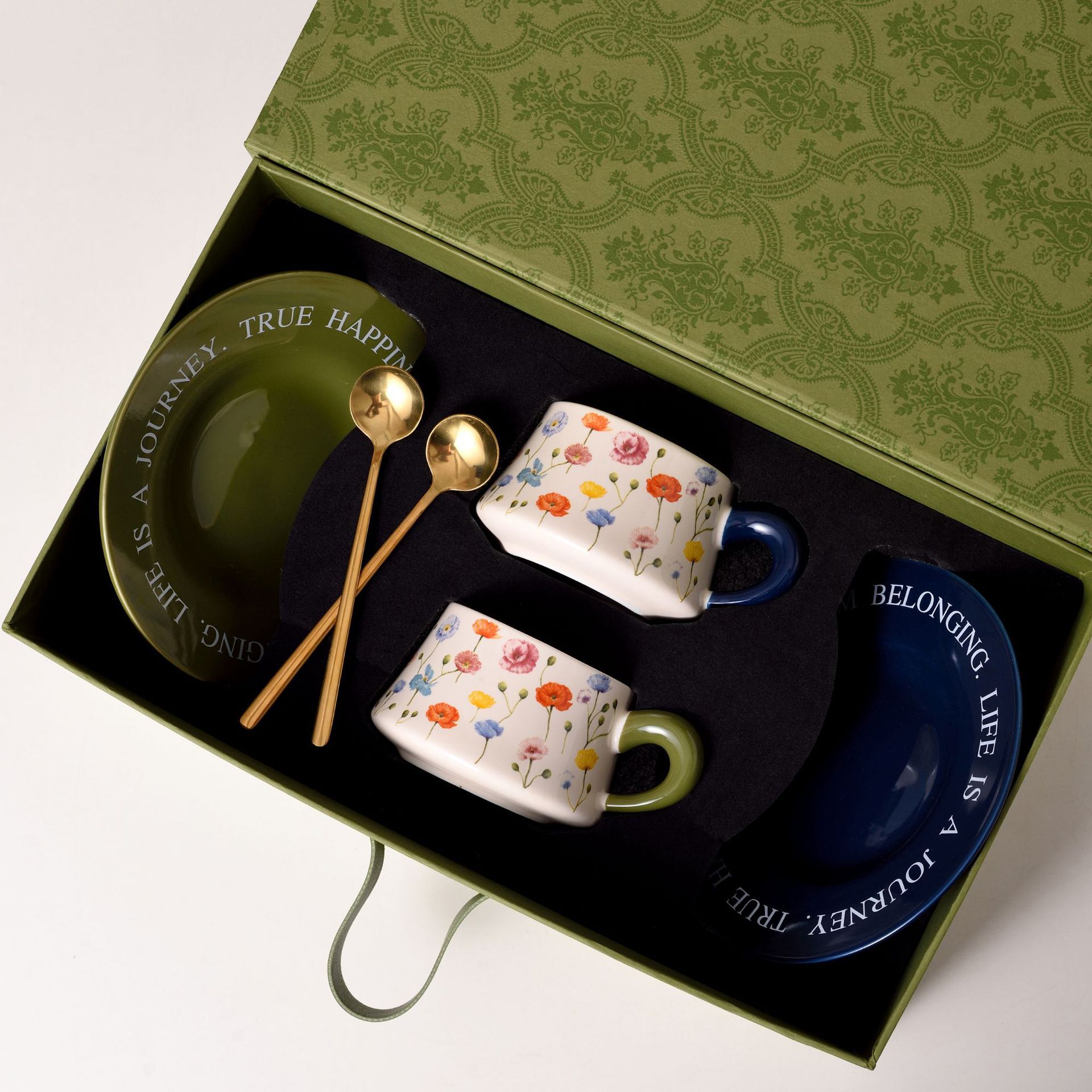 Coffret cadeau coupe beauté vert et bleu