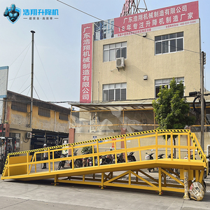 8t-20t <strong>Dock</strong> Ramp Mobile <strong>Loading</strong> Yard Ramp Movable <strong>Dock</strong> <strong>Leveler</strong> Customized Heightened Guardrails on Both Sides