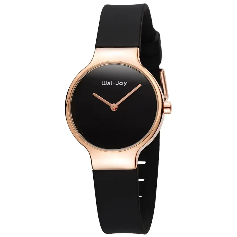WJ9008 Wal-alegría marca de lujo intercambiables minimalista reloj de pulsera de mujer de marca de silicona extraíble correa de reloj