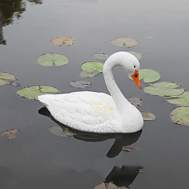 Resina DELL'UNITÀ di elaborazione di materiale decorazione del Giardino pond floating cigno Mandarin duck statua ornamenti animali