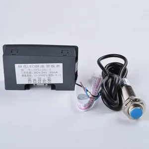 4-dijital kırmızı yeşil mavi LED hız ölçer RPM takometre salonu anahtarı yakınlık sensörü önlemler 10-9999RPM DC 8-15V aralığı speedo - Product Image 5