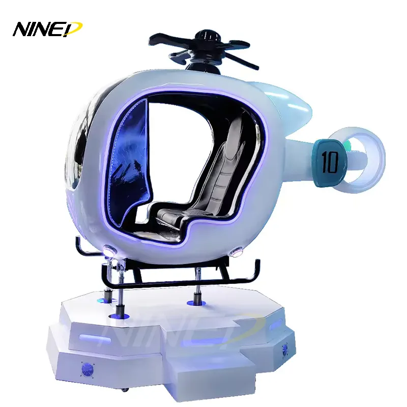 Best Quality Game Center Cockpit Aircraft 9D VR Fly VR Helicopter 9D Flight Aircraft Full Flying Games Simulator