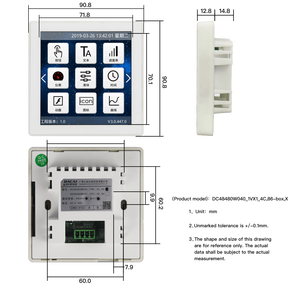 Pantalla LCD TFT de 4,0 pulgadas para termostato de habitación personalizado Pantalla de segmento de control de temperatura y humedad