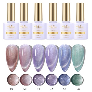 LACOShine Like an Aurora on a Hot Summer Night with a 6-color Magnetic Fine Shine Nail Gel <strong>Set</strong> That Presses on Your Nails - Product Image 2