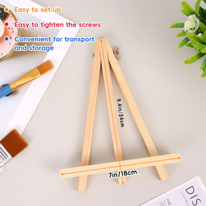 Gỗ tự nhiên hiển thị giá vẽ để hiển thị bức tranh vải, Giá vẽ đứng cho bức tranh đám cưới, danh thiếp, hình ảnh, hàng thủ công - Product Image 3