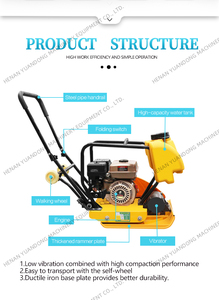 2025 mới tốt nhất bán Heavy Duty bê tông Vibrator tay Tấm Máy đầm Reversible rung tấm Máy Đầm nhà Máy Giá - Product Image 3