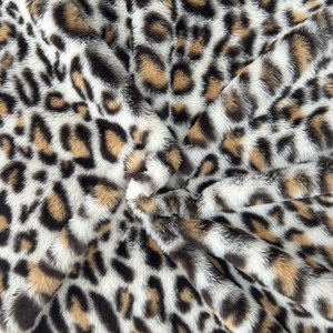 Chất Lượng Cao 100% Polyester Siêu Mềm Sang Trọng Leopard In Thỏ Giả Lông Thú Vải Cho Phụ Nữ Áo - Product Image 3
