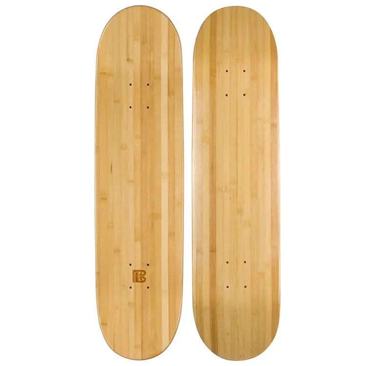 Atacado OEM Personalizado 6 Camadas de Bambu E Maple Longboard Skate Côncava Profunda Em Branco