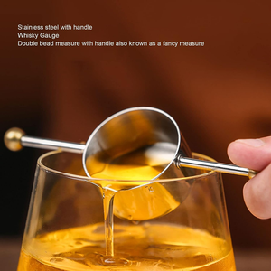 Oluşturma fabrika doğrudan özel Logo Bar aksesuarları 30ml paslanmaz çelik tek kokteyl Jigger kolu ile - Product Image 5