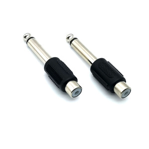 供应商即插即用6.3毫米公到RCA母银音频连接器 - Product Image 1