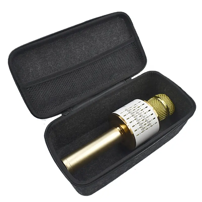 Custom outdoor travel microphone road case smell proof hard shell light weight eva carrying case for microphones wires