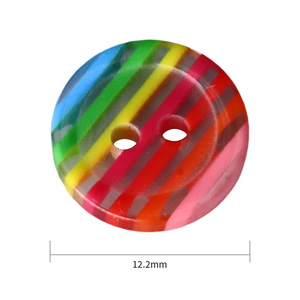 Gran oferta de fábrica, respetuoso con el medio ambiente, tamaño personalizado, patrón de colores, 2 agujeros, botón redondo de resina, botones para niños, botón de resina - Product Image 3