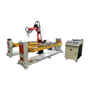 Industriale 6 assi Robot braccio di saldatura Robot con posizionatore Raycus fibra/Mig Tig CO2 automatico di programmazione sistema di saldatura