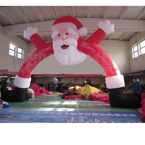 Pupazzo di neve gonfiabile di natale dell'entrata della decorazione dell'arco di galleggiamento di festa