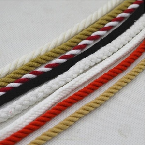 小型注文を受け入れる2MM赤と白のフラットコットンMacrame Twine Cordと多色中国ムンバイロープ - Product Image 2