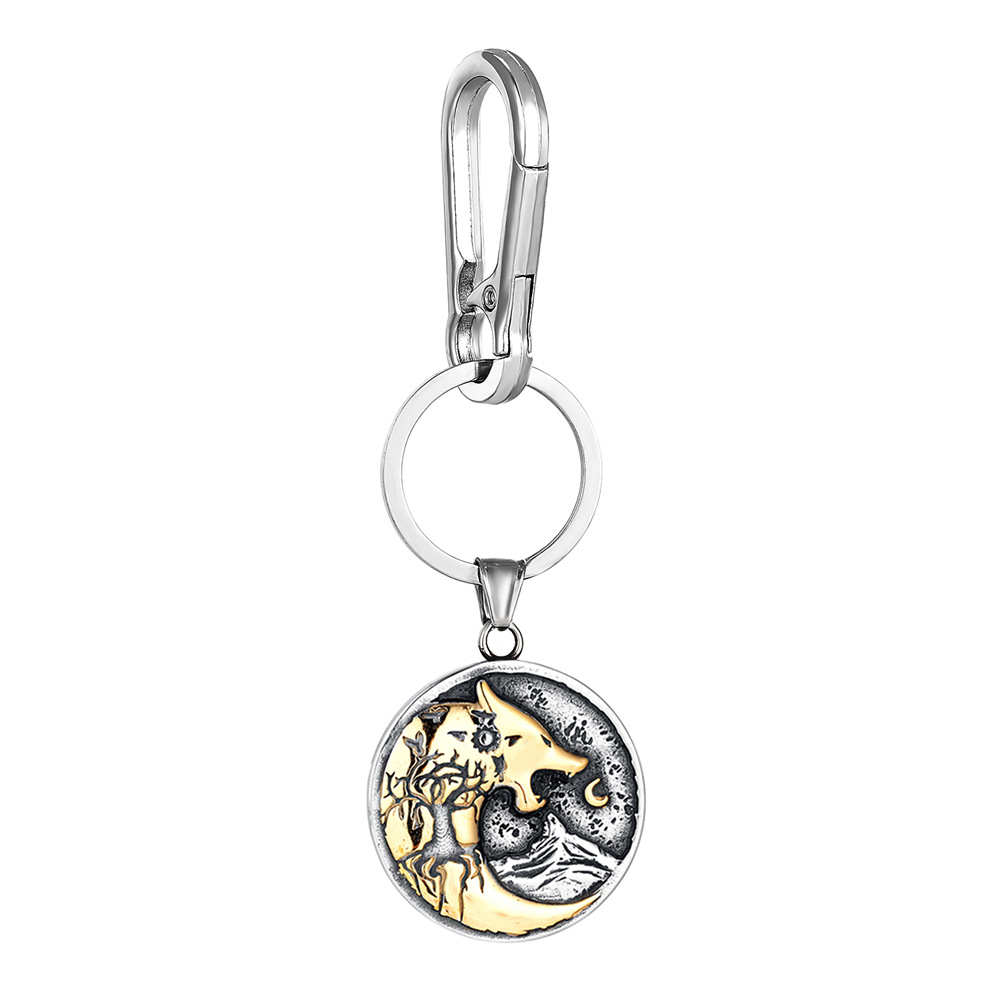 Pendentif bicolore avec fermoir bec d'aigle