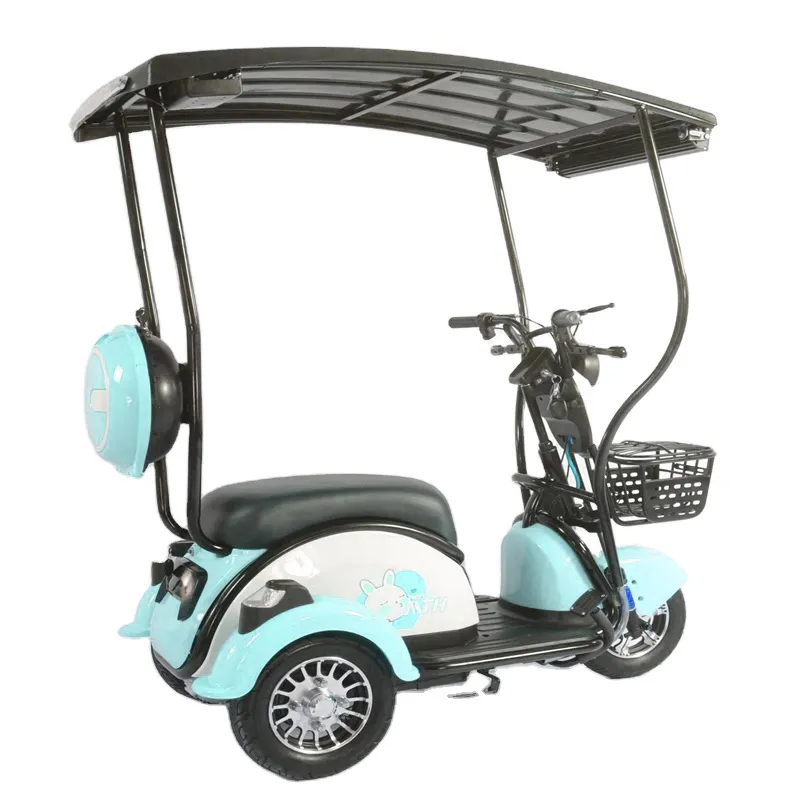 China made 3 seat electric scooter electric motorcycle with roof for sale