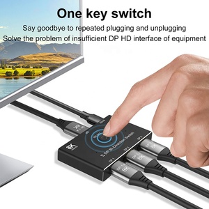 Xput3ポート3In1Out 3x1 8K DP Displayport双方向スイッチスイッチャースプリッターボックスアダプターコンバーター1.48K 60Hz 4K 144Hz - Product Image 6