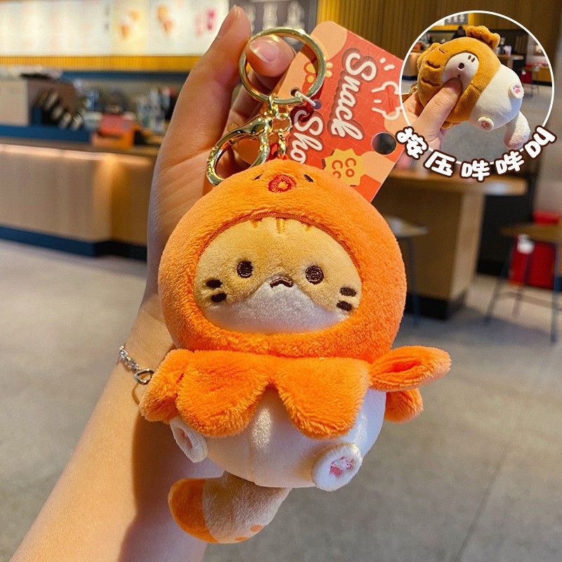 cat snack house series pendant - takoyaki style