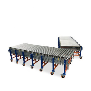 Erweiterbare Walze Schwerkraft verzinkt versenkbare Teleskop förderband rolle Flexible Rollen fördersystem Hersteller - Product Image 1