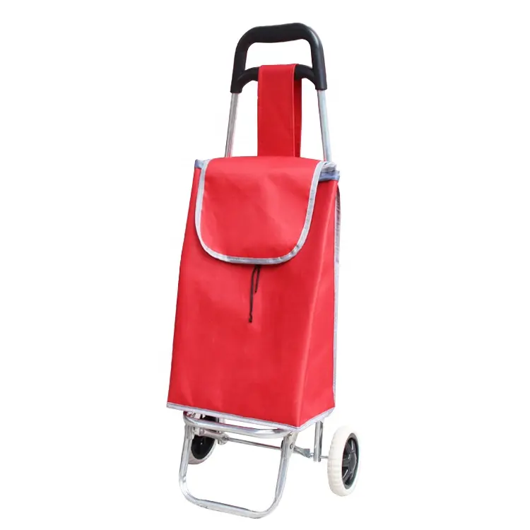 Özel Logo çevre dostu sebze süpermarket alışveriş arabası katlanır tekerlekli haddeleme alışveriş arabası çantası
