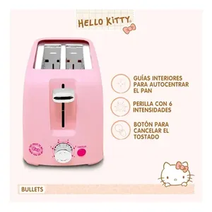 Hello Kitty HK-T2 Điện Màu Hồng Nướng Bánh Mỳ Thép Không Gỉ Nhà Ở Chức Năng Tự Động Cho Nướng Cho Hộ Gia Đình Và Khách Sạn Sử Dụng - Product Image 3