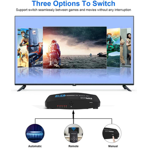 Justlink 5X1 Conmutador HDMI 5 puertos HDMI2.0b Conmutador 4K 60Hz 5 en 1 Selector de salida HDCP2.2 Soporte 18Gbps HDR10 con control remoto - Product Image 3